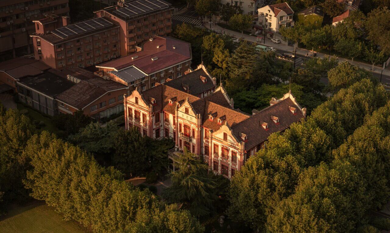 Aerial view photo of Shanghai Jiao Tong University.